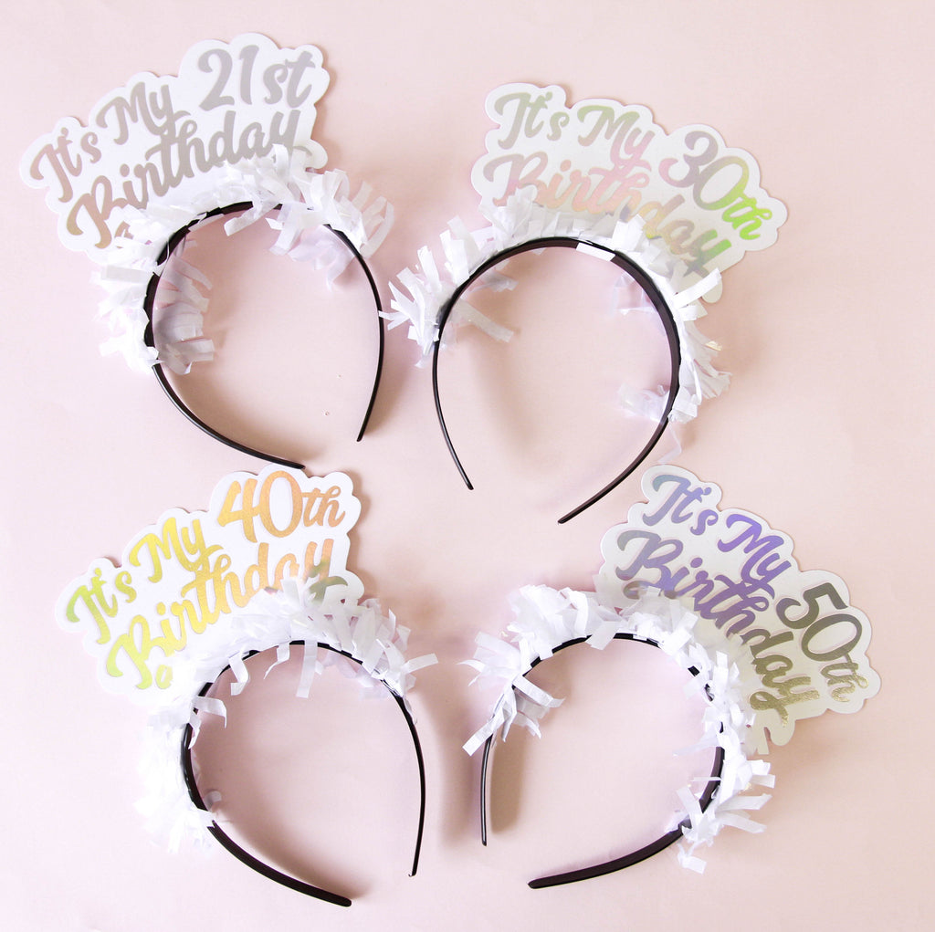 SINGLE MILESTONE HEADBAND 'IT'S MY 40TH BIRTHDAY' - Bracket
