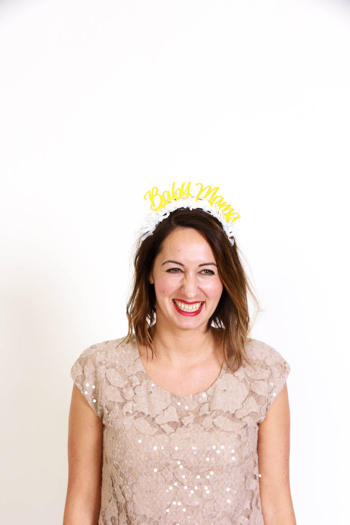 SINGLE PARTY HEADBAND 'BABY MAMA' - Bracket