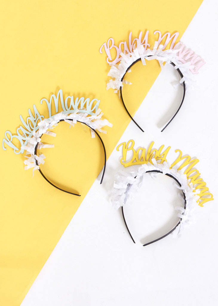 SINGLE PARTY HEADBAND 'BABY MAMA' - Bracket