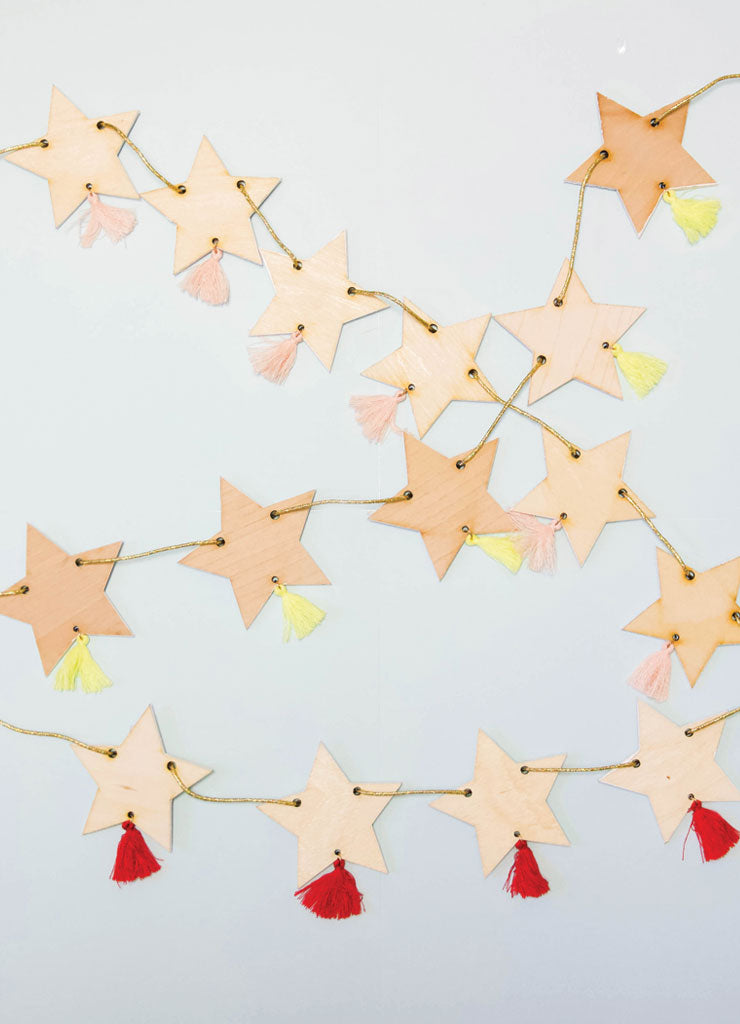 WOOD STAR GARLAND - Bracket