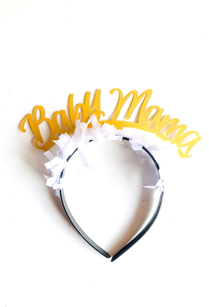 SINGLE PARTY HEADBAND 'BABY MAMA' - A Hip Hooray