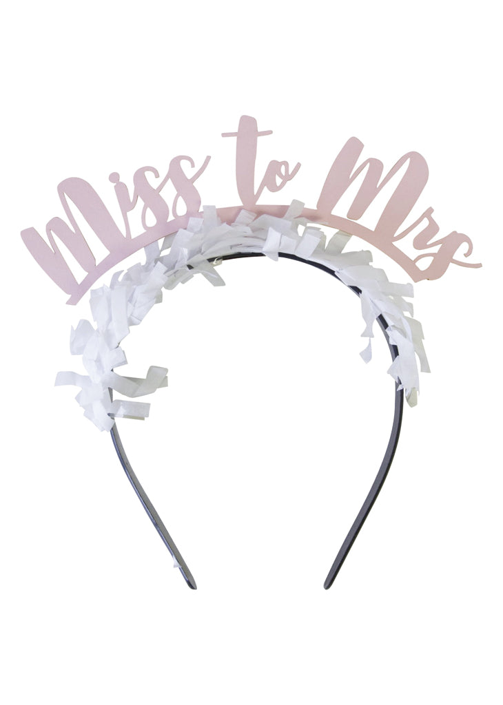 PARTY UP TOP HEADBAND: SINGLE 'MISS TO MRS'