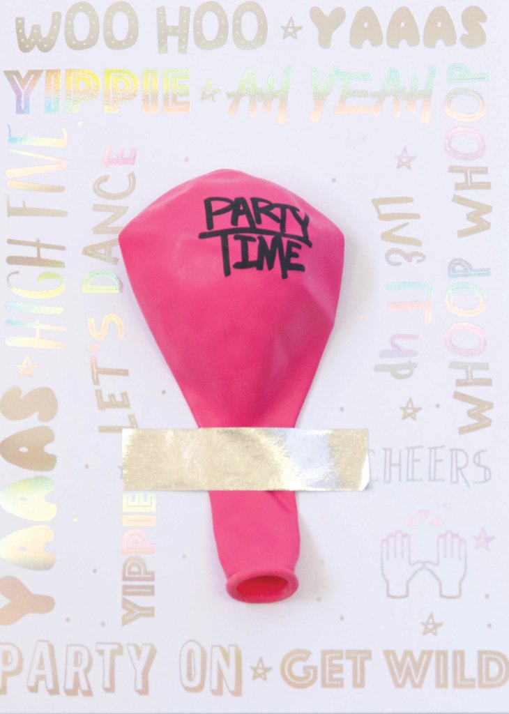 PARTY TIME BALLOON CARD - Bracket