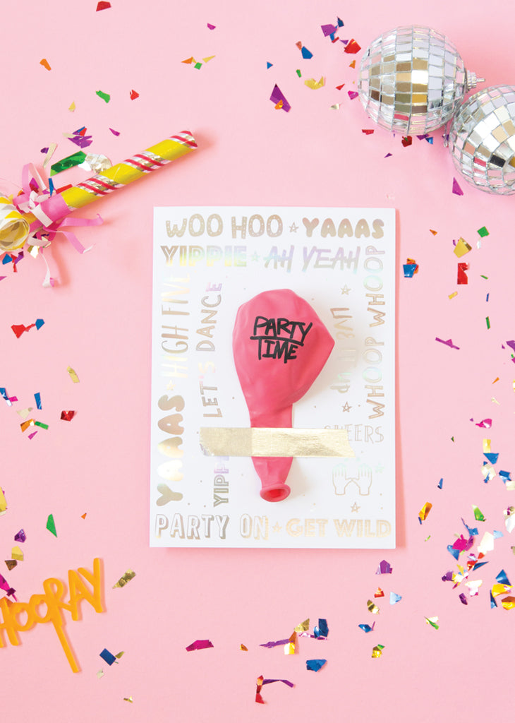 PARTY TIME BALLOON CARD - Bracket