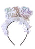 SINGLE MILESTONE HEADBAND 'IT'S MY 50TH BIRTHDAY' - Bracket