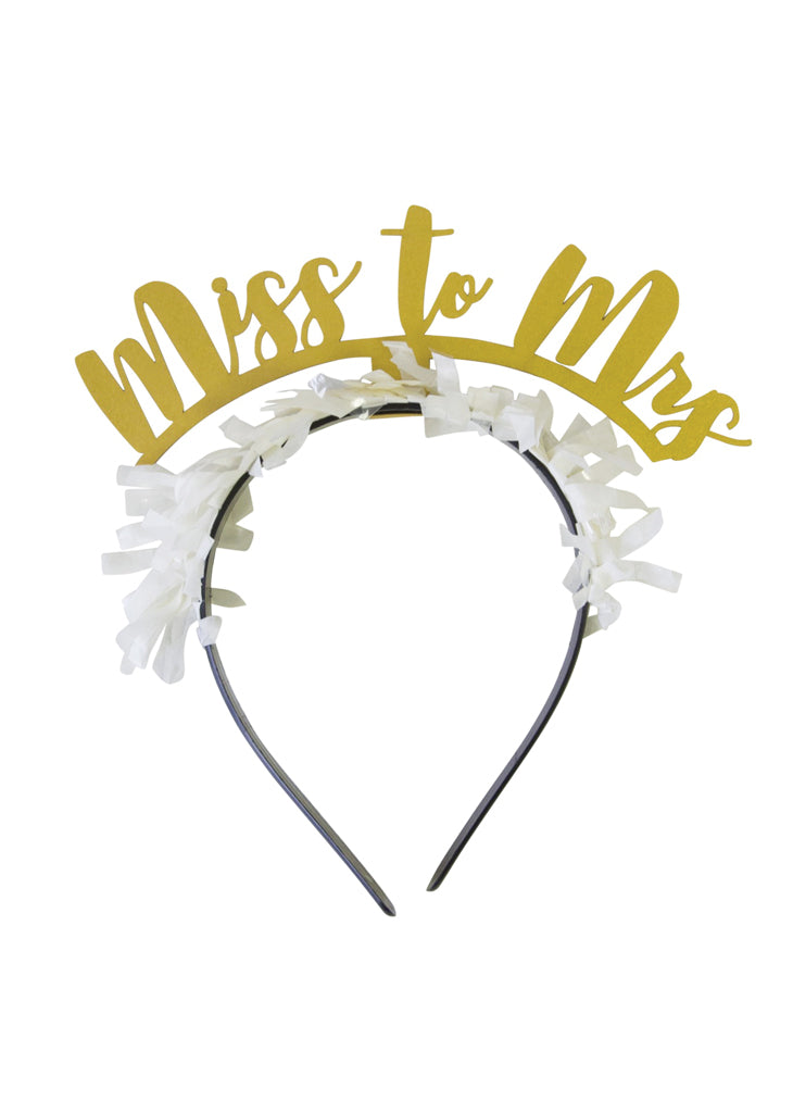 PARTY UP TOP HEADBAND: SINGLE 'MISS TO MRS' - Bracket